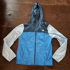 THE NORTH FACE blue wind breaker size medium
